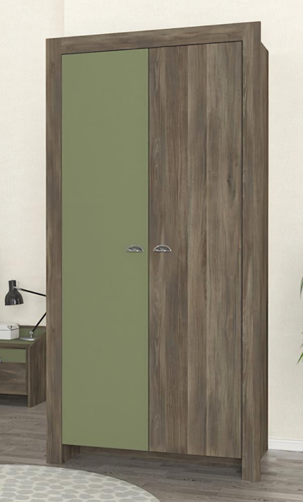 Wardrobe youth room cabinet furniture green wood cabinets design brown