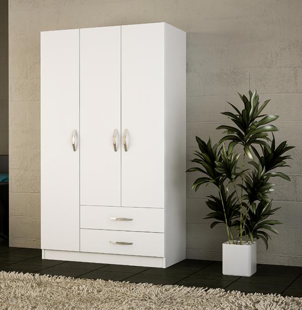 Stylish wardrobe bedroom closet white wood luxury style