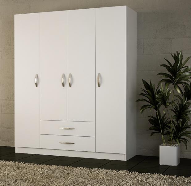 Elegant wardrobe closet wooden white modern furniture bedroom