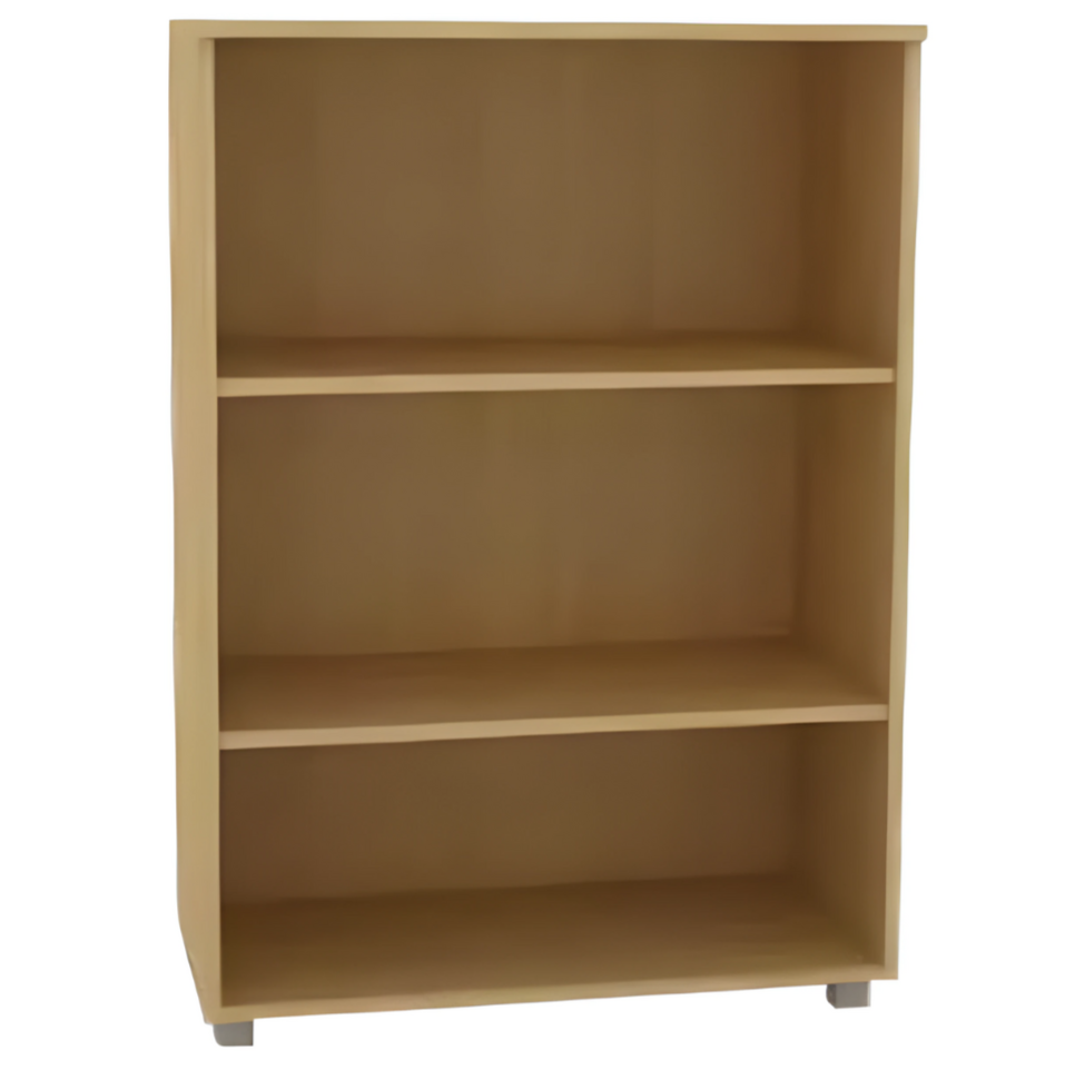 Natural bookshelf shelves wood cabinet workspace office furniture