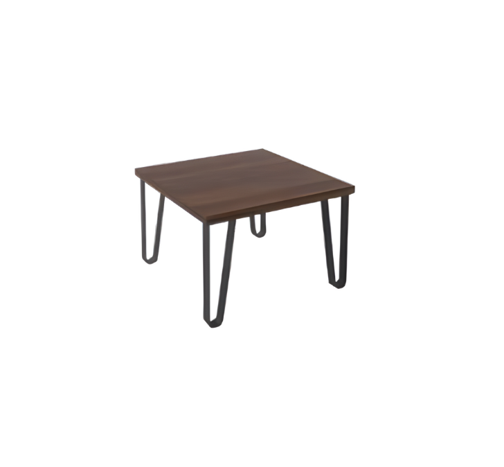 Fashionable brown black coffee table wooden tabletop modern