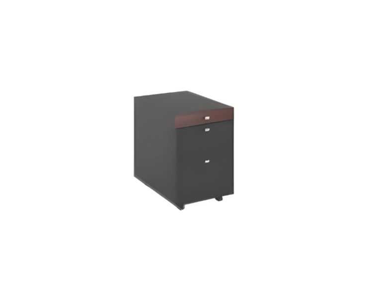 Modern chest of drawers black brown small stylish office furniture work environment