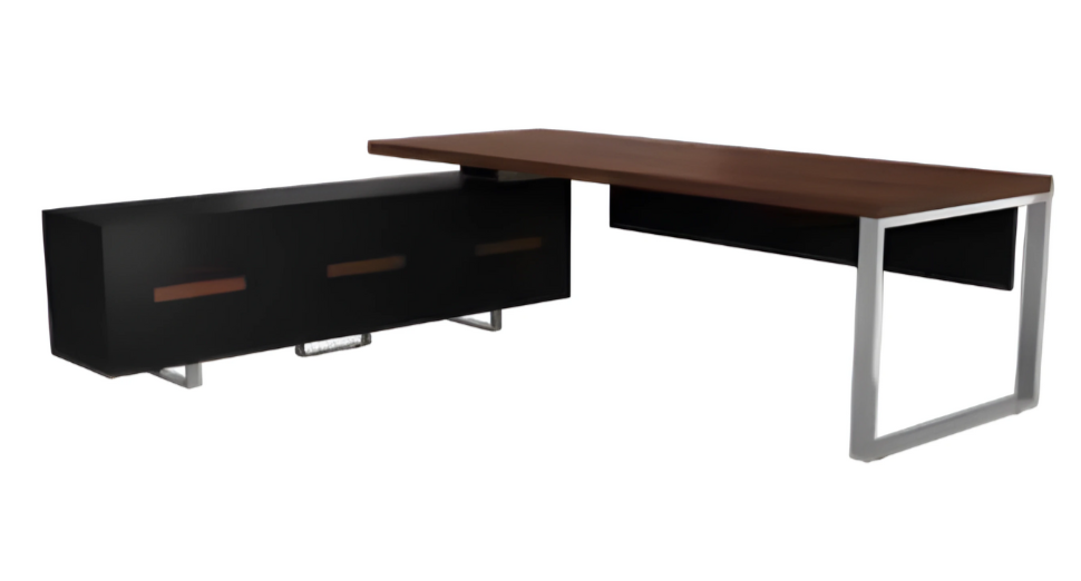 Exclusive brown black corner desk office furniture work table