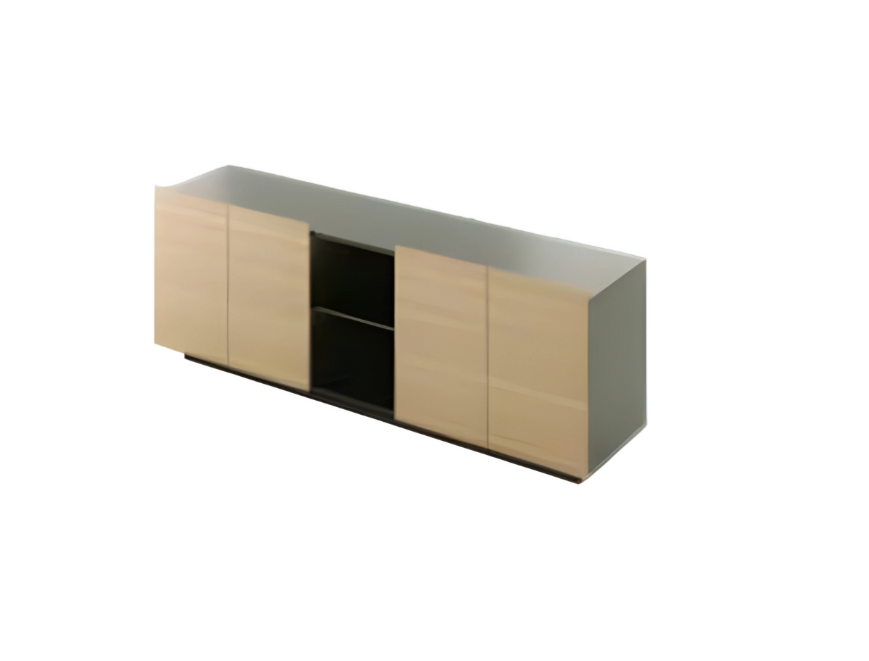 Designer File Cabinet Gray Brown Luxury Office Furniture Wood Shelf Modern