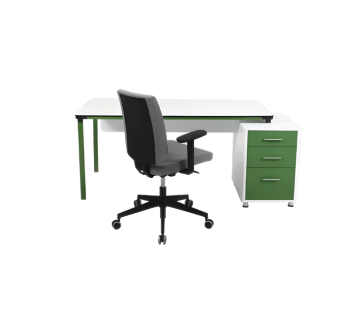 Modern work desk white green stylish office furniture office table desk