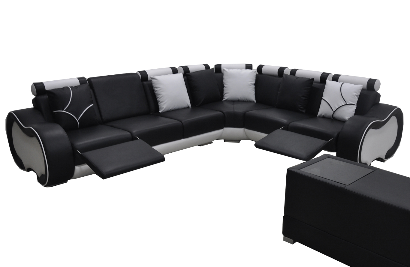 Corner Leather Modern XXL Couch Living Landscape Leather Sofa L-Shape C4030