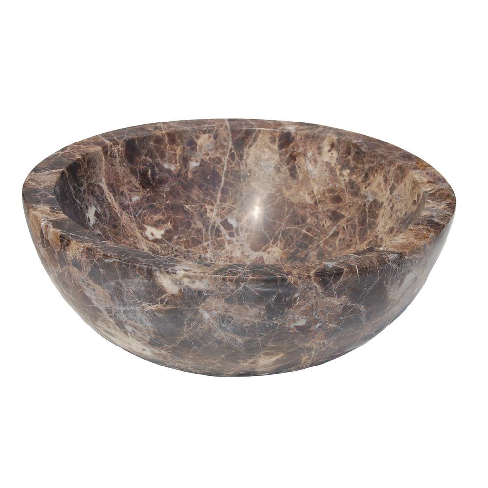 Sink Vanity Countertop Basin Marble Natural Stone Table Dark Emperador New