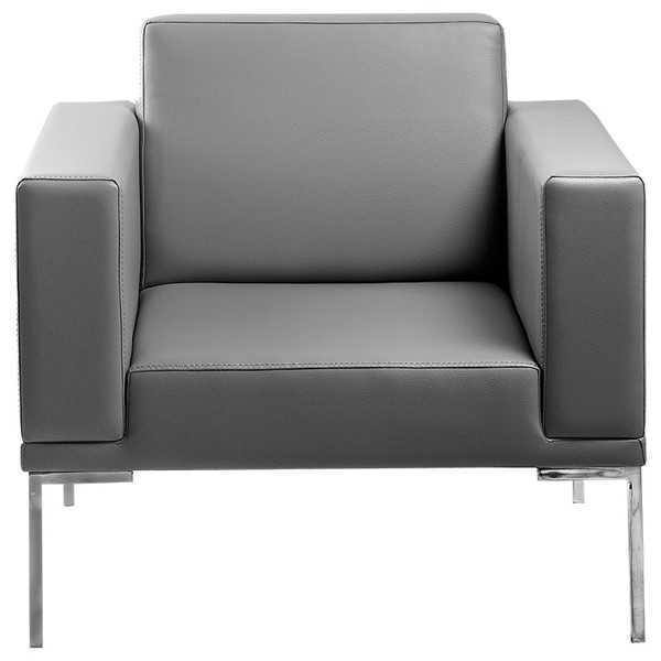 Gray TV armchair, designer upholstered armchair, armchair, relaxation single-seater