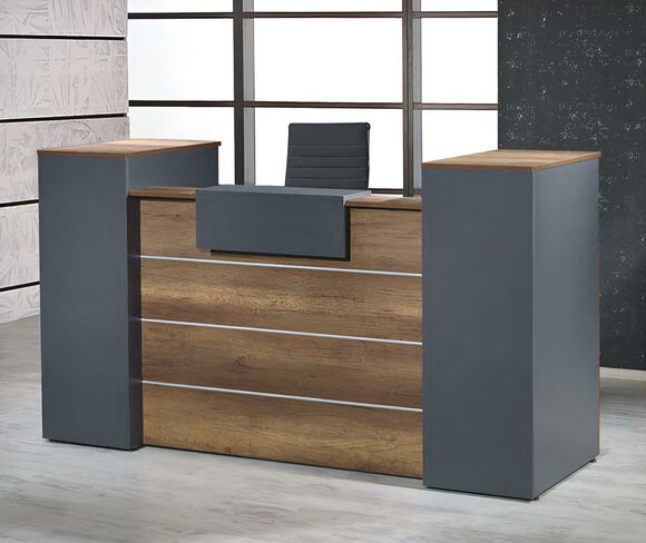 Reception Reception Desk Reception Desk Office Hotel Wood Gray Table