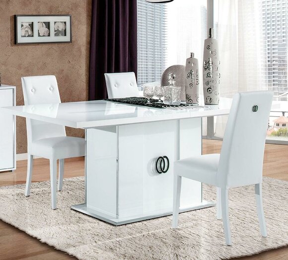 Dining Table White Dining Room Living Room Wood Design Tables Italian Furniture