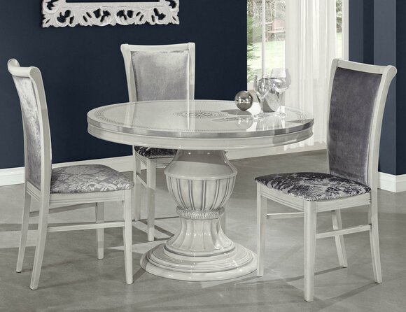 Round Dining Room Round Table Wood Tables Round Classic Baroque Furniture Italy