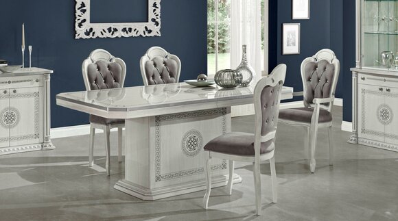 Dining Table Dining Room Tables Luxury Wood White Design Modern Italian Furniture