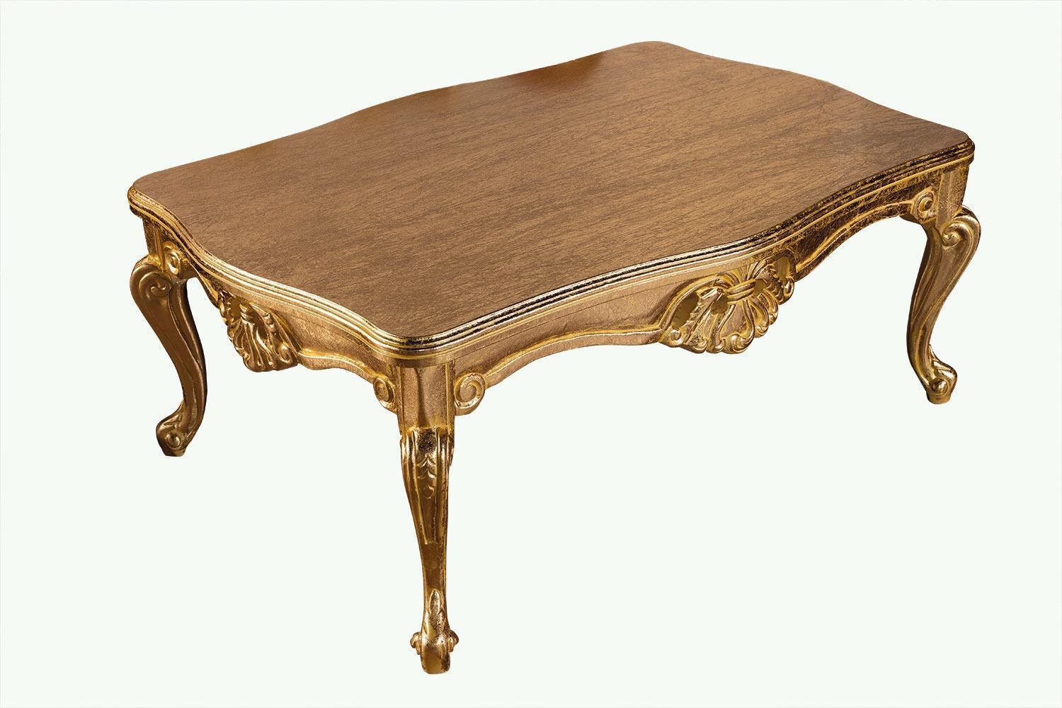 Luxury coffee table 136x90 baroque rococo tables rectangular decoration