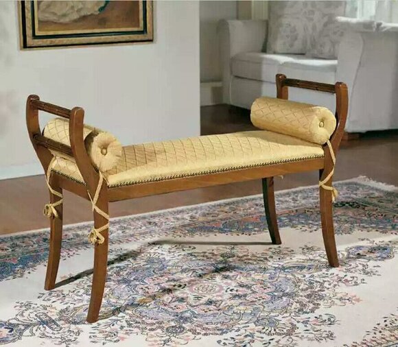 Living room Bench Classic stool Upholstered bench Upholstery Fabric seating furniture