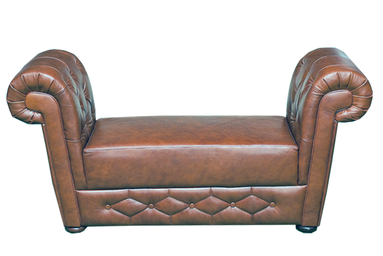 Chesterfield Stool Leather Upholstery Footstool Chaise Ottoman Pouf Relax New