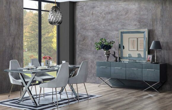 Elegant dining room furnishings modern dining table stylish sideboard chairs