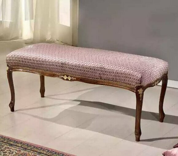 Living Room Classic Bench Luxury Seating Upholstery Fabric Benches