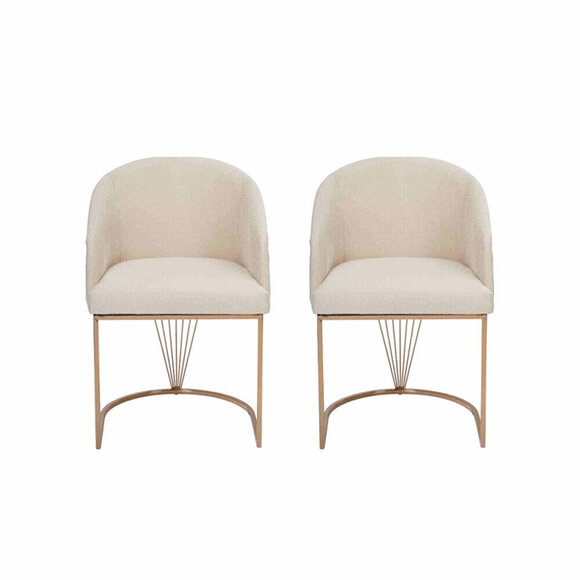 Upholstered chair 2x dining room chair wooden chair kitchen chair white modern gold