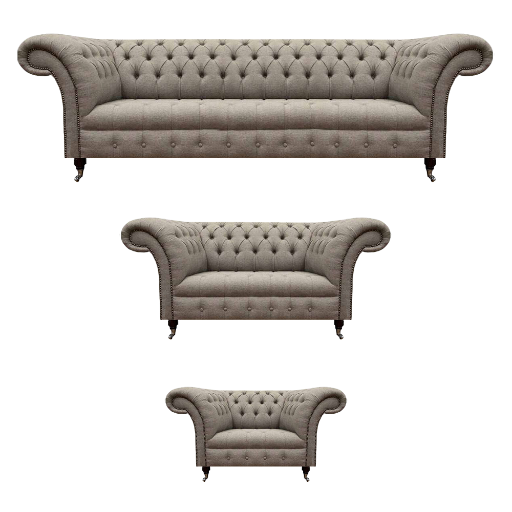 Sofa set 3pcs upholstered furniture three-seater sofa four-seater furniture Chesterfield