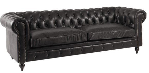 Cheterfield Sofa 3 Seater Modern Leather Fibre Real Wood Luxury Classic Style Furniture