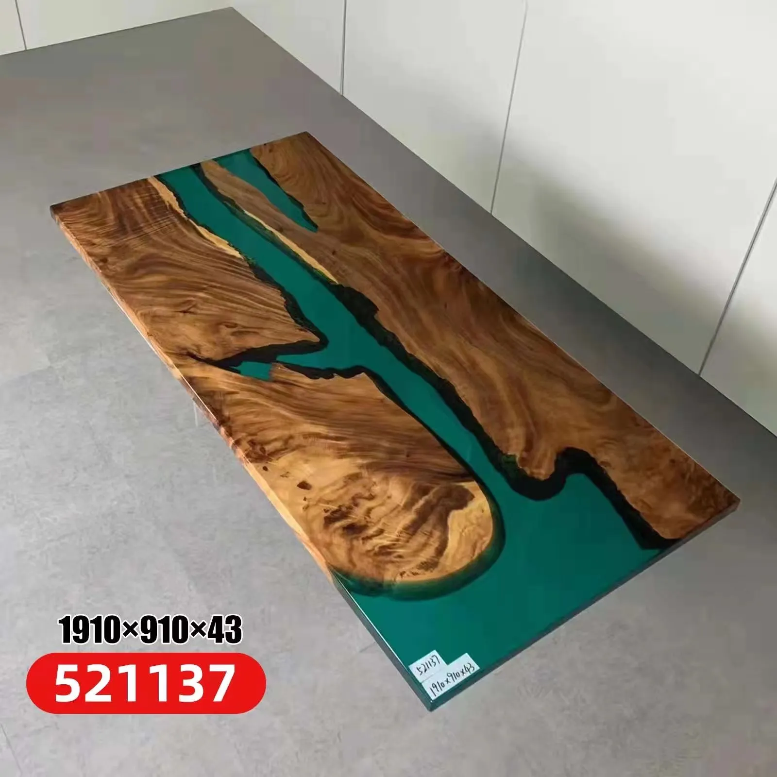 Epoxy resin dining table real wood solid waterfall epoxy table 191x91cm