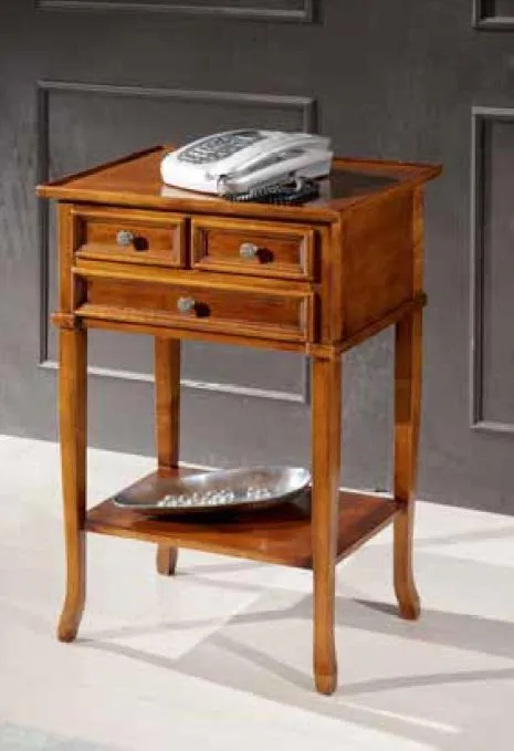 Classic telephone console brown side table tables coffee table