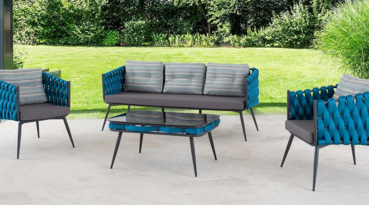 Terrace set luxury sofa set three-seater two-seater coffee table