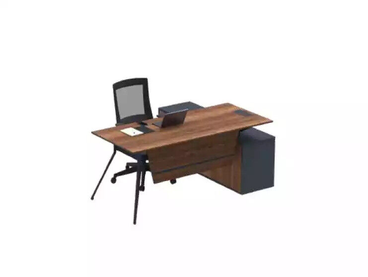 Large brown corner desk Wooden furniture Office furniture