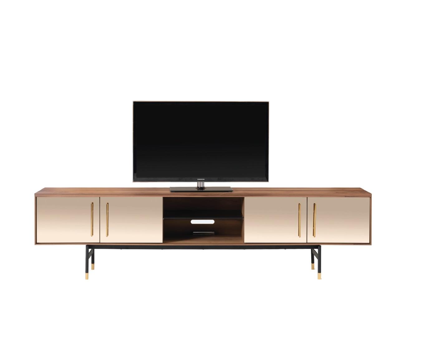 Lowboard rtv Shelf Sideboard brown rtv Design Luxury Wood Furniture 260cm