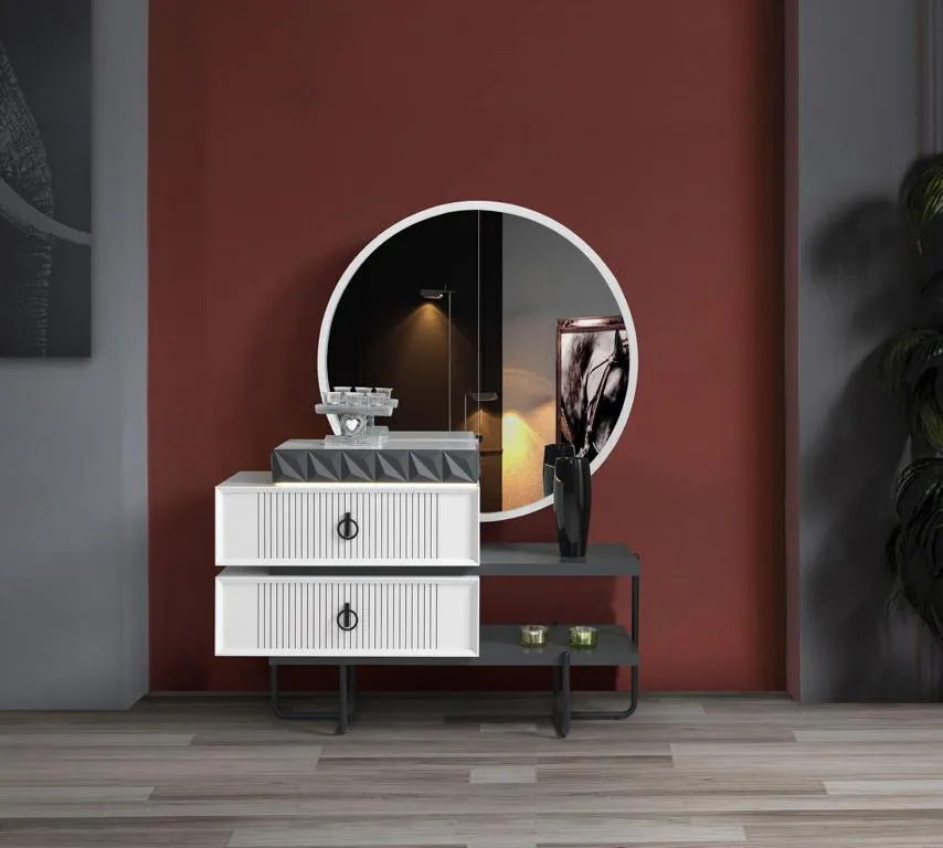 Design chest of drawers Sideboard 2-piece mirror furniture