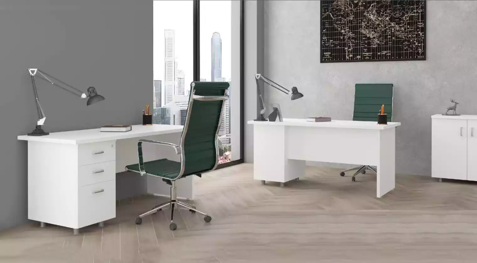 Desk White Luxury Study Office Furniture Table Desks