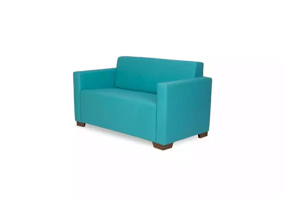 Turquoise Two Seater Upholstered Furniture Study Modern Sofa Couch