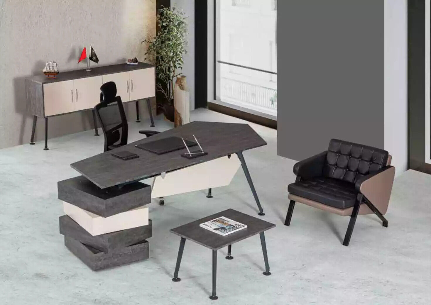 Office Set Desk Study Complete 3 pcs Office Furniture New