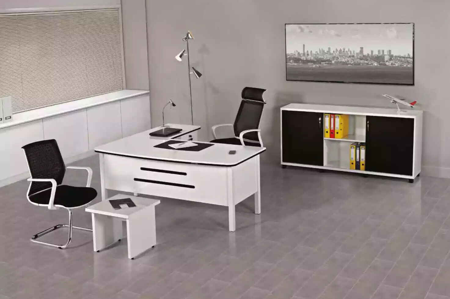 Luxury office set study furniture corner desks office furniture wood