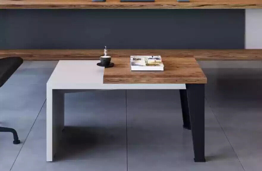 Modern two-coloured coffee table Luxury side table office wooden furniture