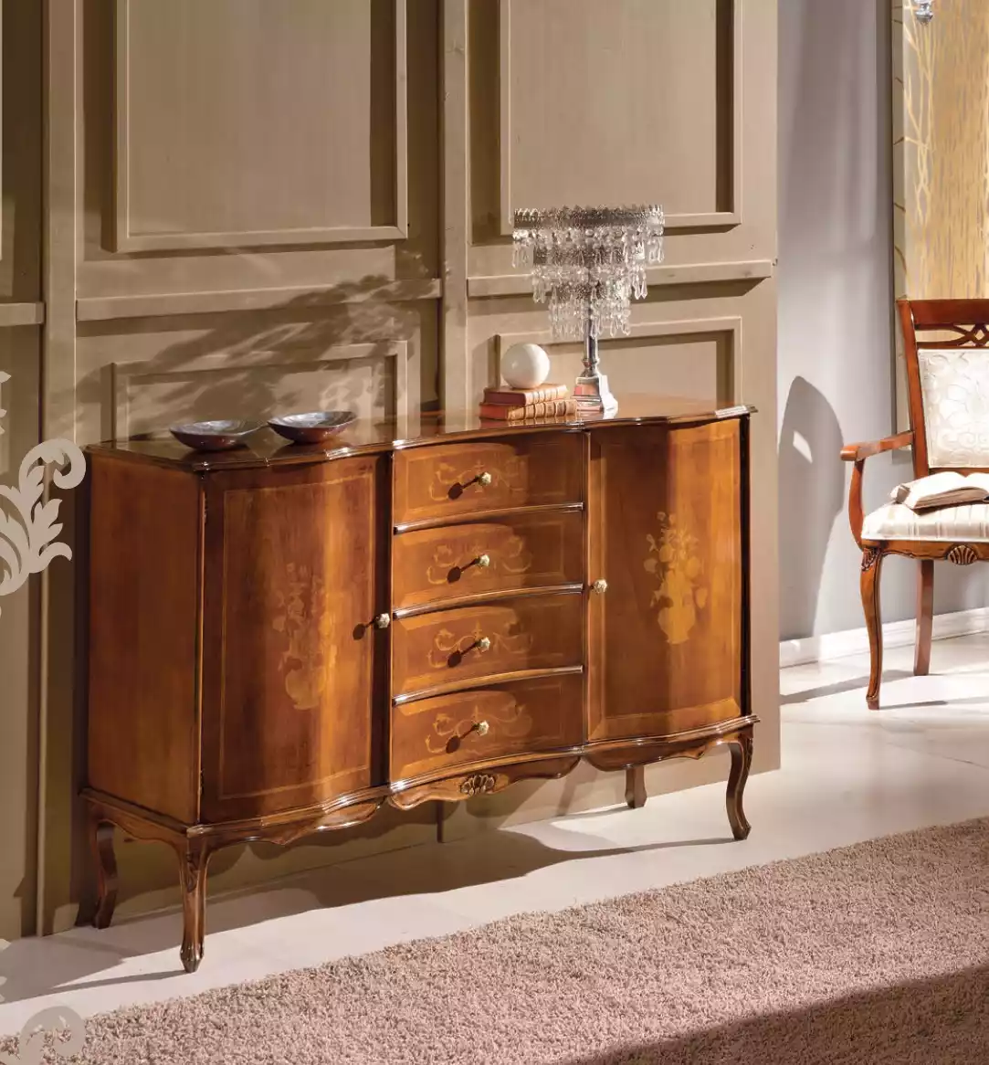 Chest of Drawers Brown Wood Sideboard Classic Furniture Design Chest of Drawers