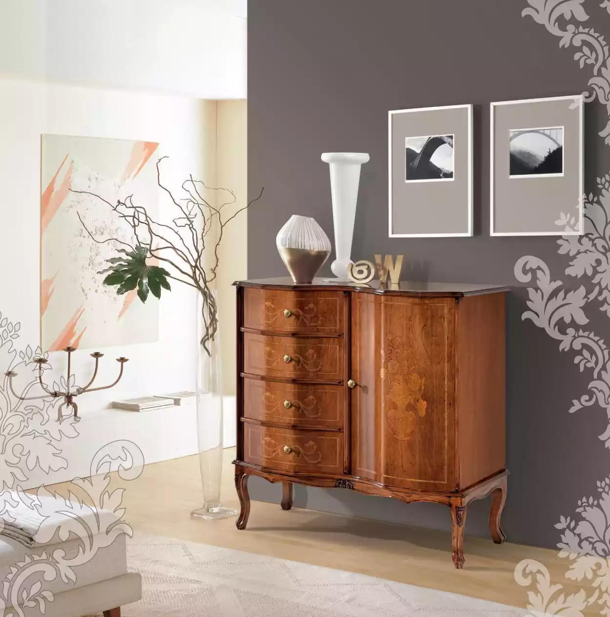 Classic Chest of Drawers Luxury Storage Console With Drawers Design