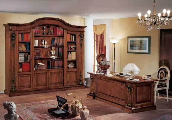 Classic Brown Bookcase Office Furniture Shelves Design Shelf Cupboard