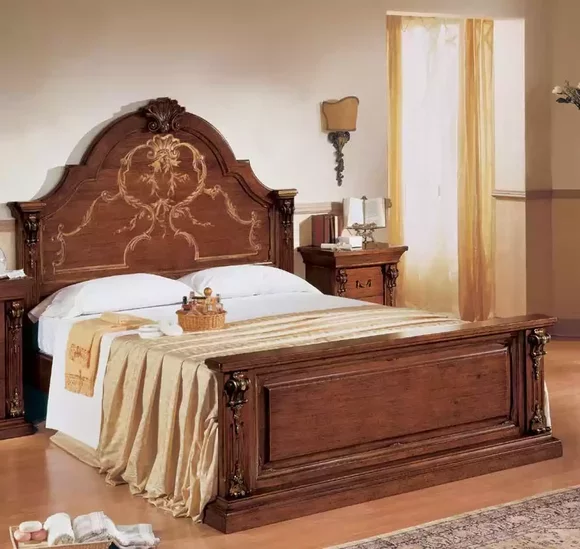 Bedroom Bed Wood 160x200 Beds Brown Double Bed Furniture Furniture