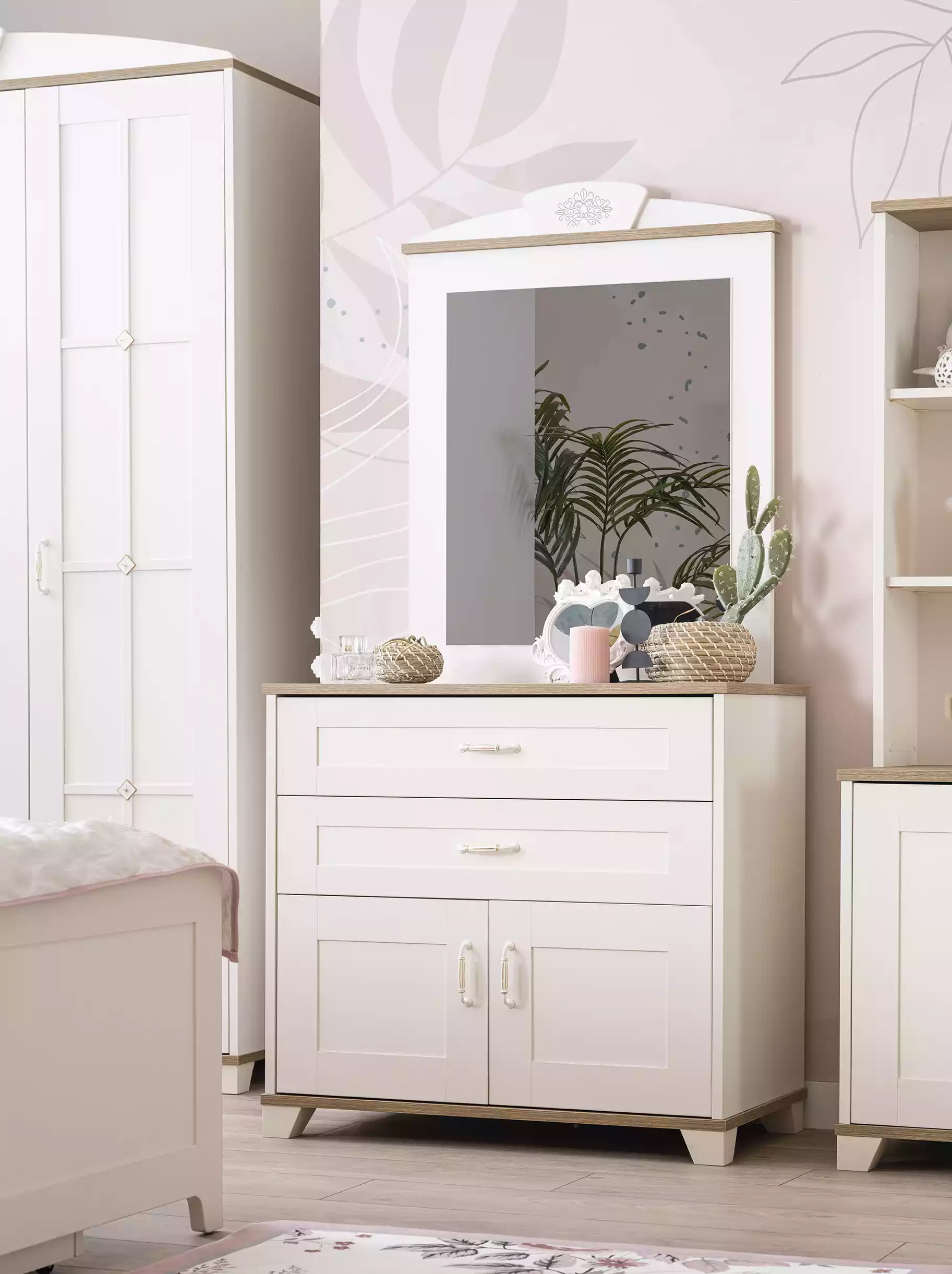 Chest of drawers with mirror set cabinet wood white chests of drawers