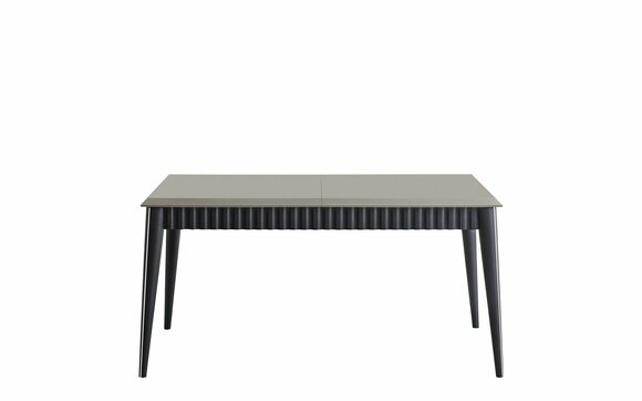 Grey dining table Robust dining room designer wooden table Luxurious furniture