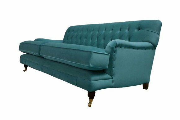 Sofa 3 Seater Fabric Design Couch Upholstery Sofas Textile Modern Chesterfield