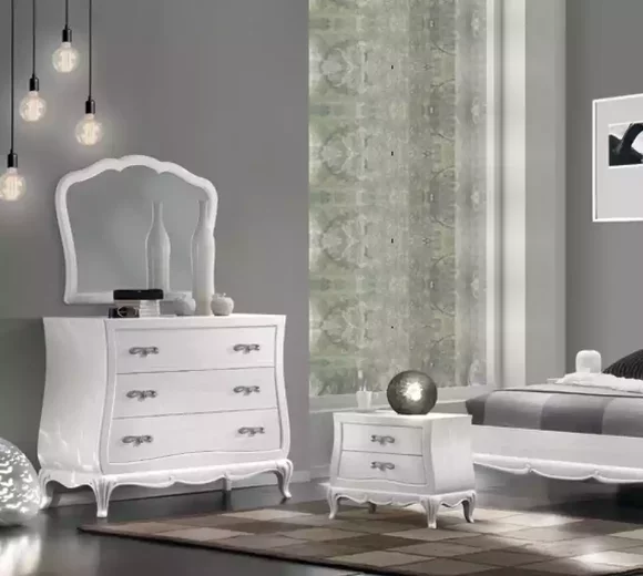 Chest of Drawers with Mirror Wood Dressers Modern Furniture Bedroom White New