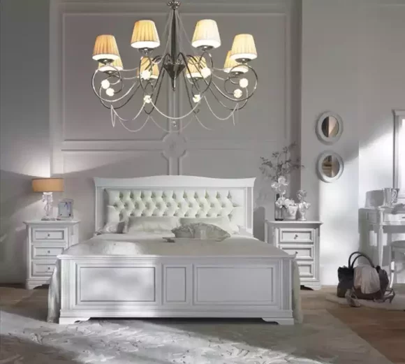 Complete Bedroom Set Bed 2x Bedside Tables 3 pcs. Designer Luxury