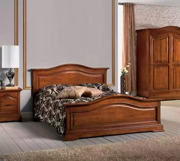 Double Bed Italian Furniture Luxury Bed Frame Wood Bedroom New