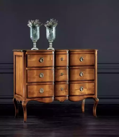 Chest of Drawers Brown Luxury Wardrobe Design Style Classic Bedroom New