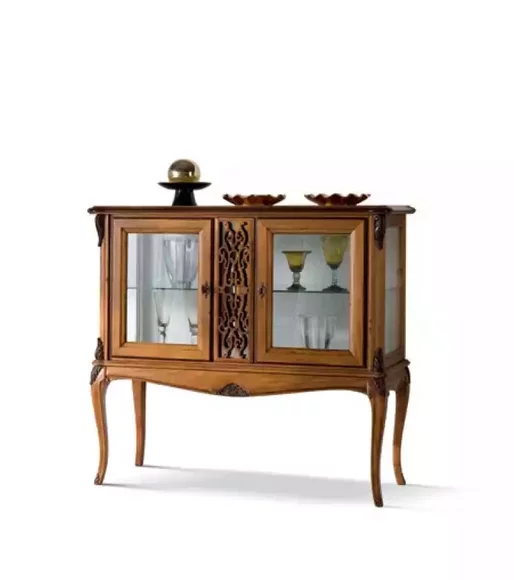 Showcase Display Cabinet Living Room Classic Wood Cabinet Glass Cabinet