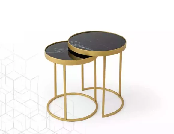 Side table gold living room furniture material stainless steel design