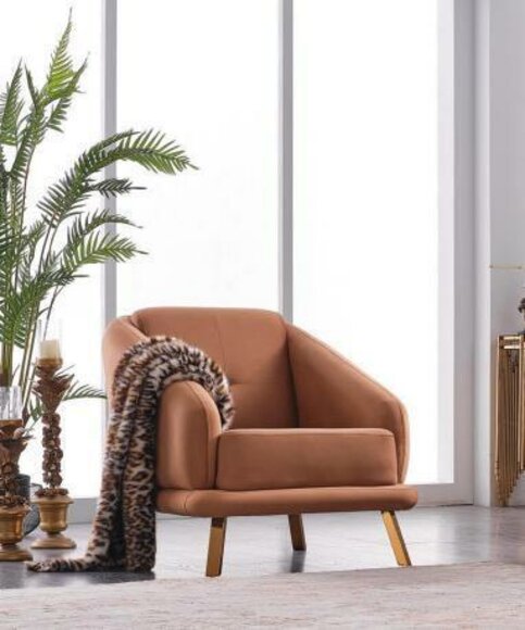 Designer armchair living room luxury seat upholstery textile furniture modern armchair new