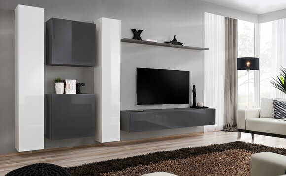 Gray Wall Cabinet Living Room Wall Shelf Design Wall Cabinet Modern Furnishings